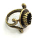 Adjustable Ring Blank, (10mm blank ) Antique Bronze Plated Brass G5693