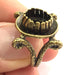 Adjustable Ring Blank, (10mm blank ) Antique Bronze Plated Brass G5693