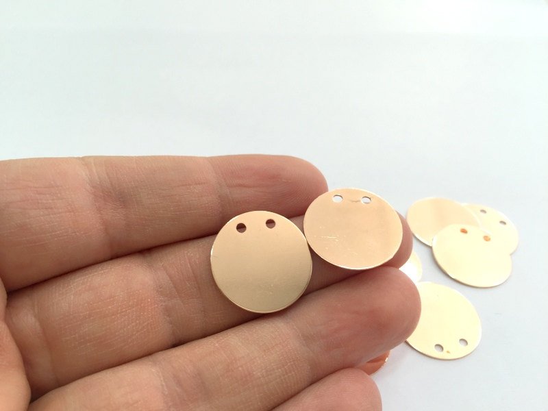 2 Rose Gold Charms Rose Gold Plated Brass (20 mm)  G5715