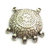 Antique Silver Pendants (44x36mm) Antique Silver Plated Metal  G5729