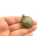 Antique Bronze  Metal Pendant (44x35 mm.)    G9785