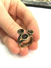 Adjustable Ring Blank, (6mm blank ) Antique Bronze Plated Brass G5737