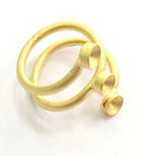Adjustable Ring Blank, (5mm blank )  Gold Plated Brass G5743