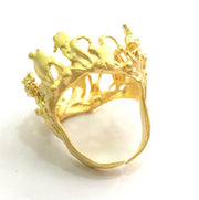 Adjustable Ring Blank, (25mm blank )  Gold Plated Brass G5744