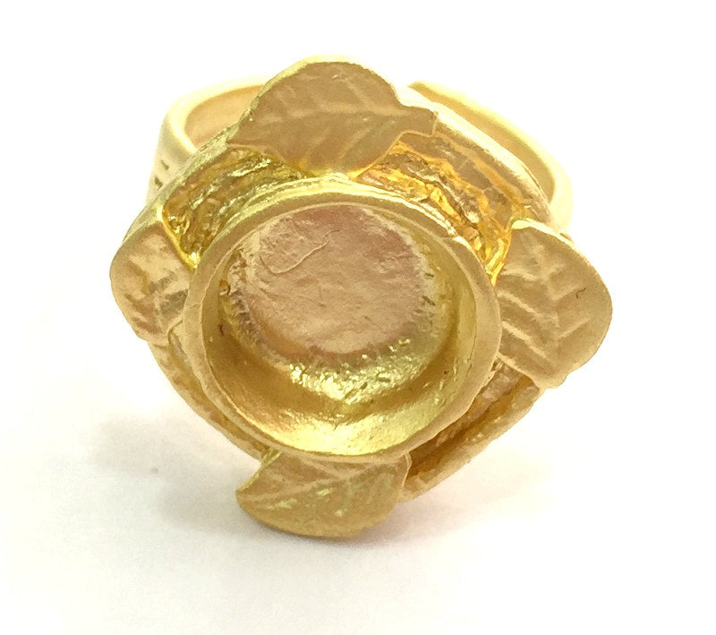 Adjustable Ring Blank, (10mm blank )  Gold Plated Brass G5368