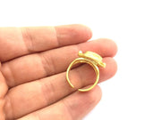 Adjustable Ring Blank, (10mm blank )  Gold Plated Brass G12148