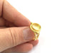 Adjustable Ring Blank, (10mm blank )  Gold Plated Brass G12148