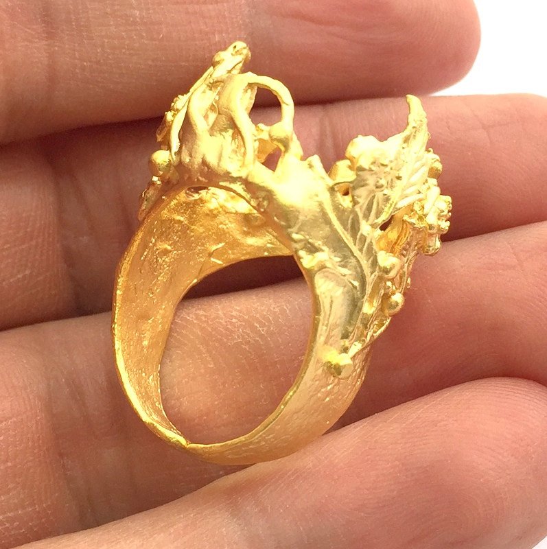 Adjustable Ring Blank, (20mm blank )  Gold Plated Brass G5749