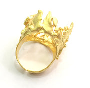 Adjustable Ring Blank, (20mm blank )  Gold Plated Brass G5749