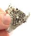 Adjustable Ring Blank, (25mm blank ) Antique Silver Plated Brass G5756