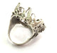 Adjustable Ring Blank, (25mm blank ) Antique Silver Plated Brass G5756