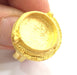 Adjustable Ring Blank, (16mm blank )  Gold Plated Brass G5758