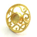 Adjustable Ring Blank, (10mm blank )  Gold Plated Brass G5762