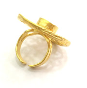 Adjustable Ring Blank, (10mm blank )  Gold Plated Brass G5762