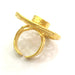 Adjustable Ring Blank, (10mm blank )  Gold Plated Brass G5762