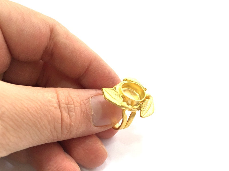Adjustable Ring Blank, (10mm blank )  Gold Plated Brass G5763