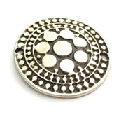 2 Pcs Antique Silver Pendants (27mm) Antique Silver Plated Metal  G5774