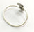 Adjustable Bracelet Blank Findings (16mm  Blank) , Antique Silver Plated Brass G5782