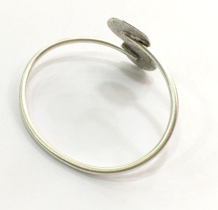 Adjustable Bracelet Blank Findings (16mm  Blank) , Antique Silver Plated Brass G5782