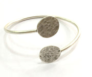 Adjustable Bracelet Blank Findings (16mm  Blank) , Antique Silver Plated Brass G5782