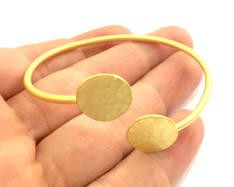 Adjustable Bracelet Blank Findings (16mm  Blank) , Gold  Plated Brass G9545