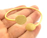 Adjustable Bracelet Blank Findings (16mm  Blank) , Gold  Plated Brass G9545