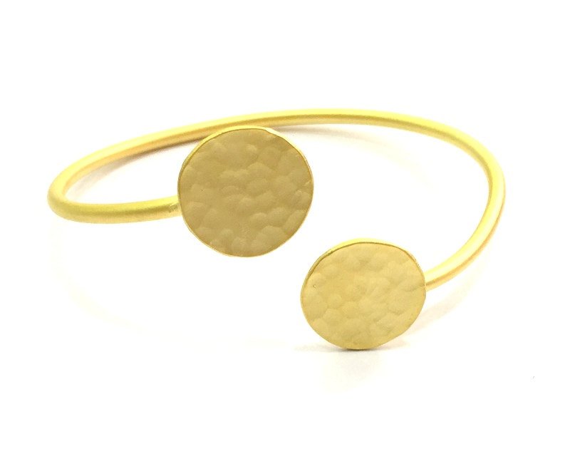 Adjustable Bracelet Blank Findings (16mm  Blank) , Gold  Plated Brass G9545