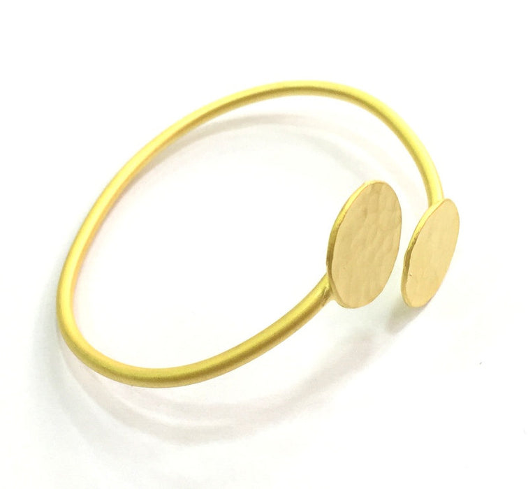Adjustable Bracelet Blank Findings (16mm  Blank) , Gold  Plated Brass G9545