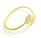 Adjustable Bracelet Blank Findings (16mm  Blank) , Gold  Plated Brass G9545