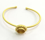 Adjustable Bracelet Blank Findings (10mm  Blank) , Gold  Plated Brass G5793