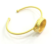 Adjustable Bracelet Blank Findings (20mm  Blank) , Gold  Plated Brass G5795