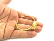 Adjustable Bracelet Blank Findings (20mm  Blank) , Gold  Plated Brass G5795