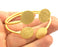 Adjustable Bracelet Blank Findings (16mm  Blank) , Gold  Plated Brass G5799