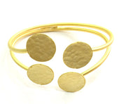 Adjustable Bracelet Blank Findings (16mm  Blank) , Gold  Plated Brass G5799