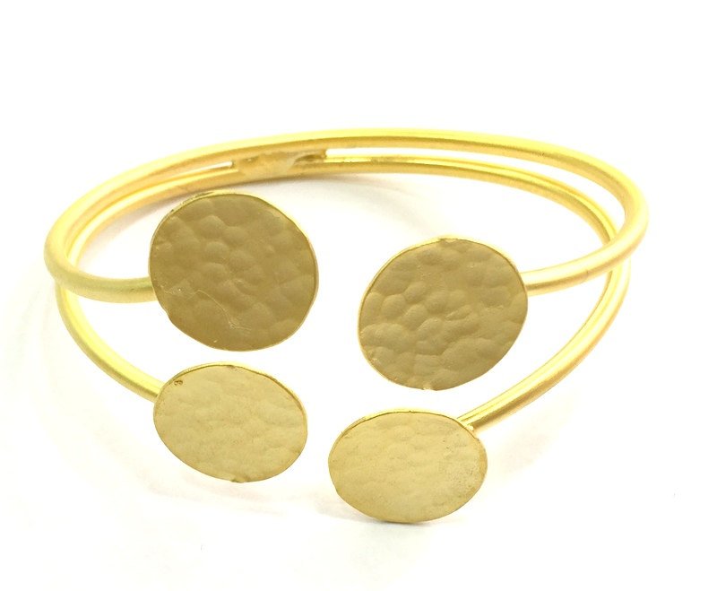 Adjustable Bracelet Blank Findings (16mm  Blank) , Gold  Plated Brass G5799