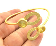 Gold Bracelet Blank Adjustable (10mm  Blank) Gold Plated Brass G5801