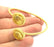 Adjustable Bracelet Blank Findings (10mm  Blank) , Gold  Plated Brass G5802