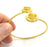 Adjustable Bracelet Blank Findings (10mm  Blank) , Gold  Plated Brass G5802