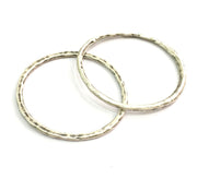 10 Silver Circle Pendant Antique Silver Plated Round  Connector ,Findings  (50 mm) G9775