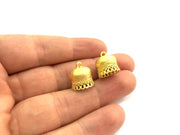2 Cone Findings Gold Plated Brass Cone Findings (15x12mm) G5812