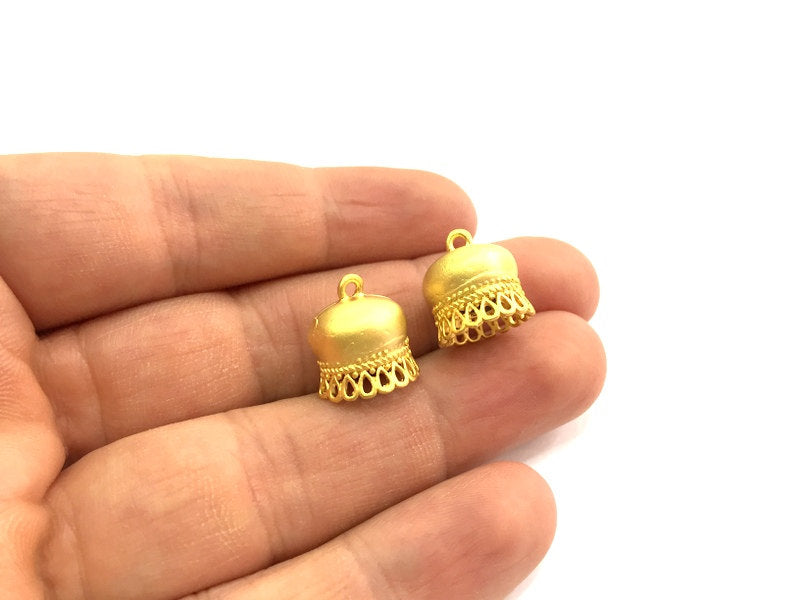 2 Cone Findings Gold Plated Brass Cone Findings (15x12mm) G5812