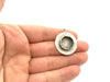 Antique Silver Plated Brass Pendant Settings Blanks  Mountings , (16mm  blank) G5965