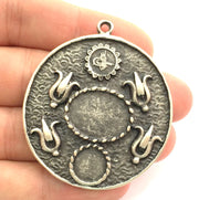 Antique Silver Plated Blank , Mountings  (20x15mm and 10mm Blank)  G5977