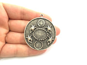 Antique Silver Plated Blank , Mountings  (20x15mm and 10mm Blank)  G5977