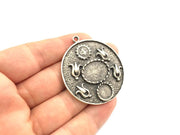 Antique Silver Plated Blank , Mountings  (20x15mm and 10mm Blank)  G5977