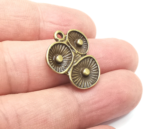 Coral Reef Charm, Antique Bronze Plated Charms (22x19mm) G28950