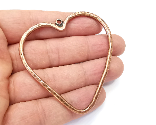 Heart Pendant Antique Copper Plated Pendant (62x62mm) G28057