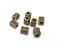 5 Ethnic Cube Beads Antique Bronze Plated (8mm) G29358