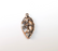 Leaf Charms Blank Mountings Cabochon Setting Antique Copper Plated Pendant (34x17mm)(2mm Blank) G29807