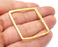 Hammered Square Charms Findings Gold plated (38mm) G28716